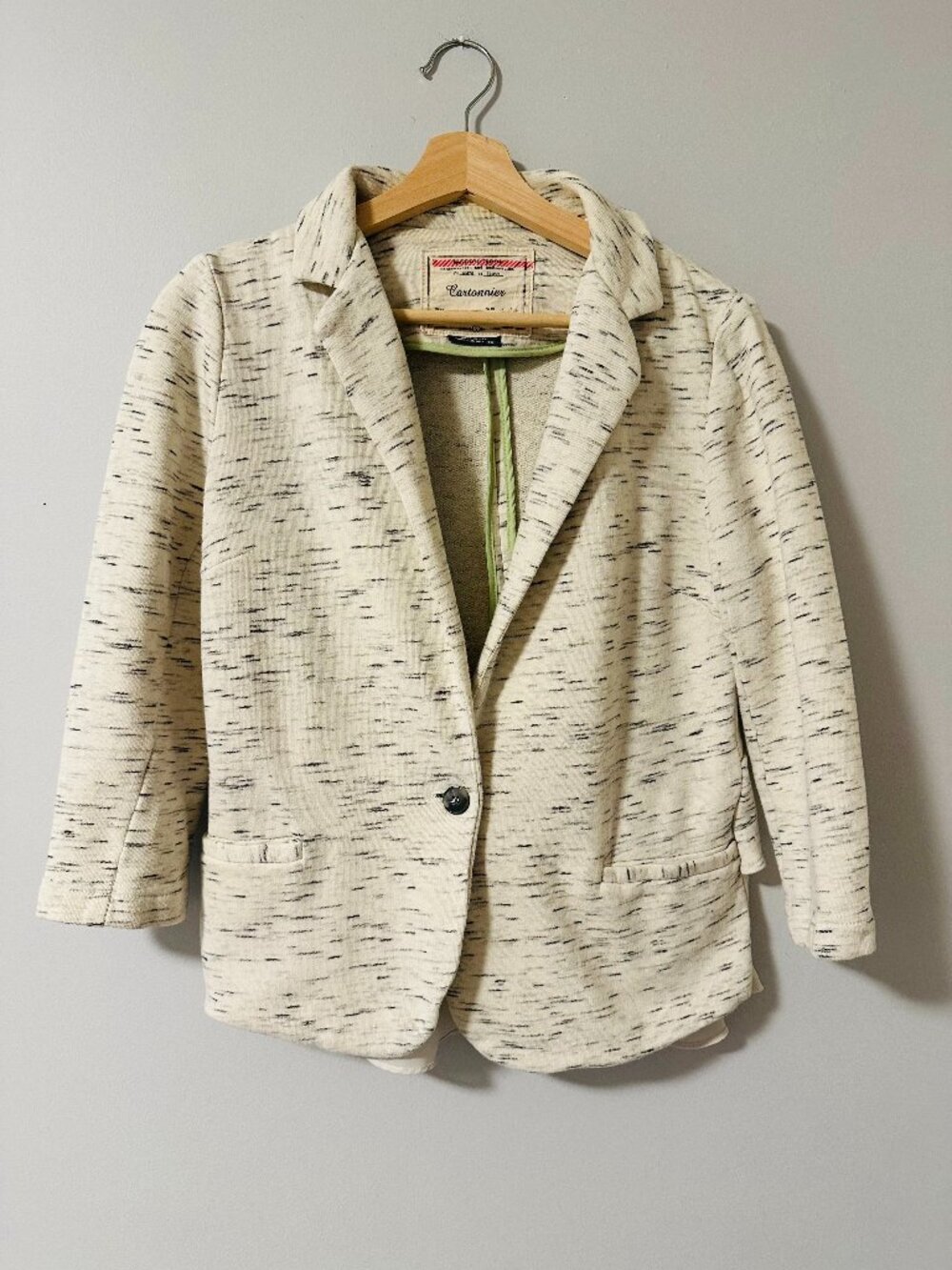 Cartonnier Anthropologie Ruffle Back Blazer Size S